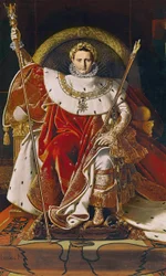 Napoleon I (1769-1821) op de keizerlijke troon, 1806